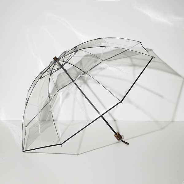 Amemachi 58 　(parapluie pliant en plastique à ouverture manuelle)　noir　